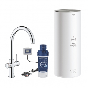 Maišytuvas plautuvei Grohe Red Duo C formos snapas L boileris 7l 